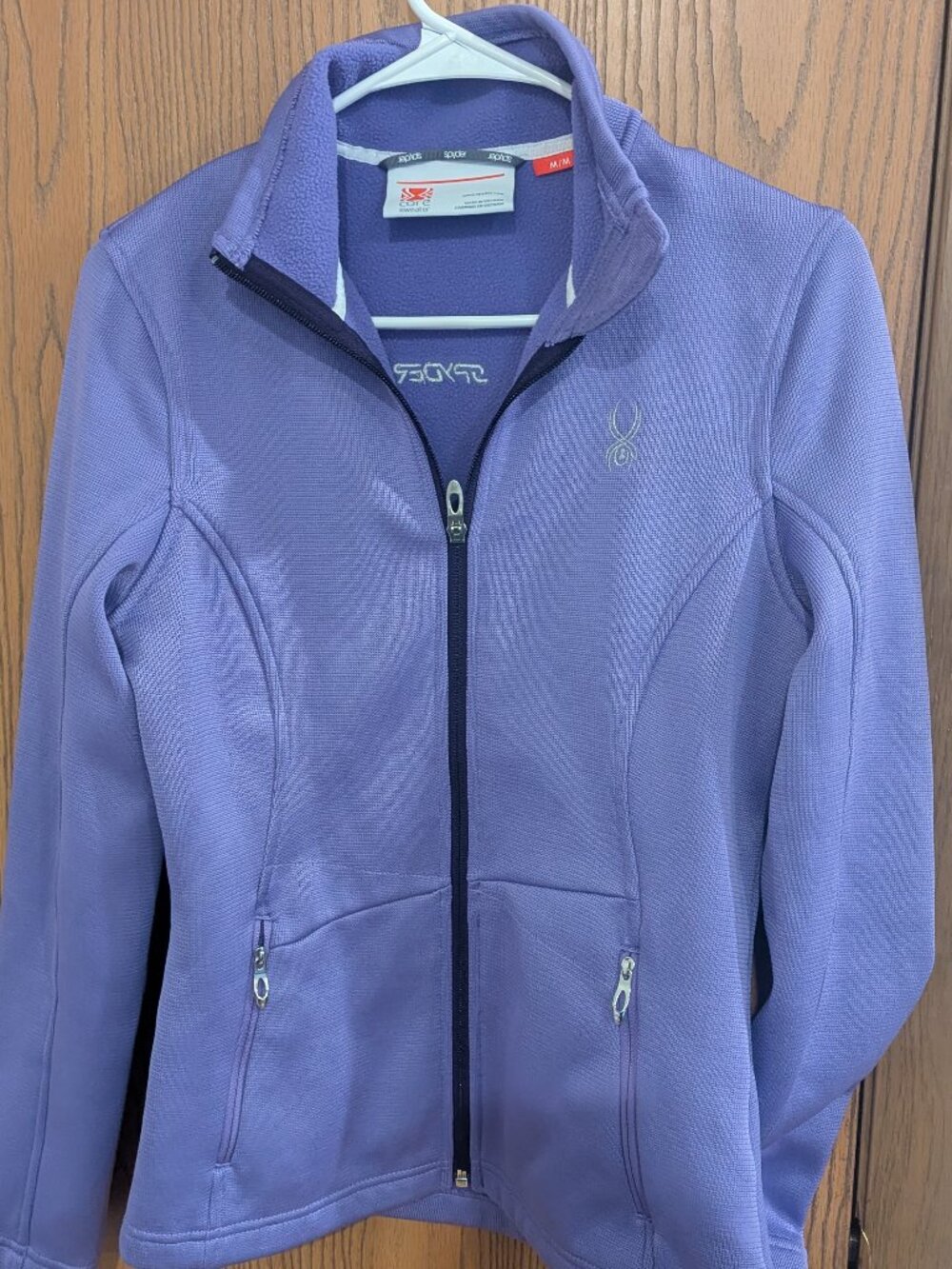 Spyder Jacket Women Medium Purple Endure Core Fleece Lined Performance Zip-M